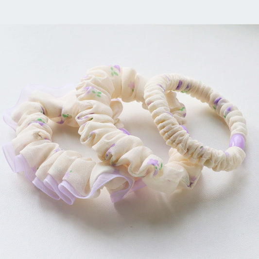 【H301】花柄シュシュ 3点セット