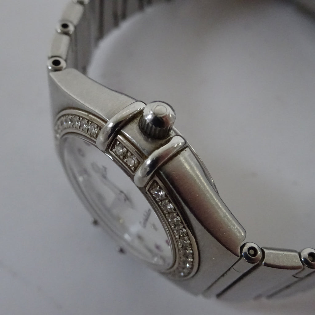 OMEGA Constellation レディースウォッチ 12Pマルチカラーストーン ダイヤベゼル クォーツ ヴィンテージ