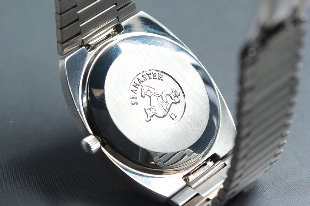 OMEGA シーマスター 自動巻き デイデイト ブルー文字盤 ステンレス メンズ 腕時計 ヴィンテージ