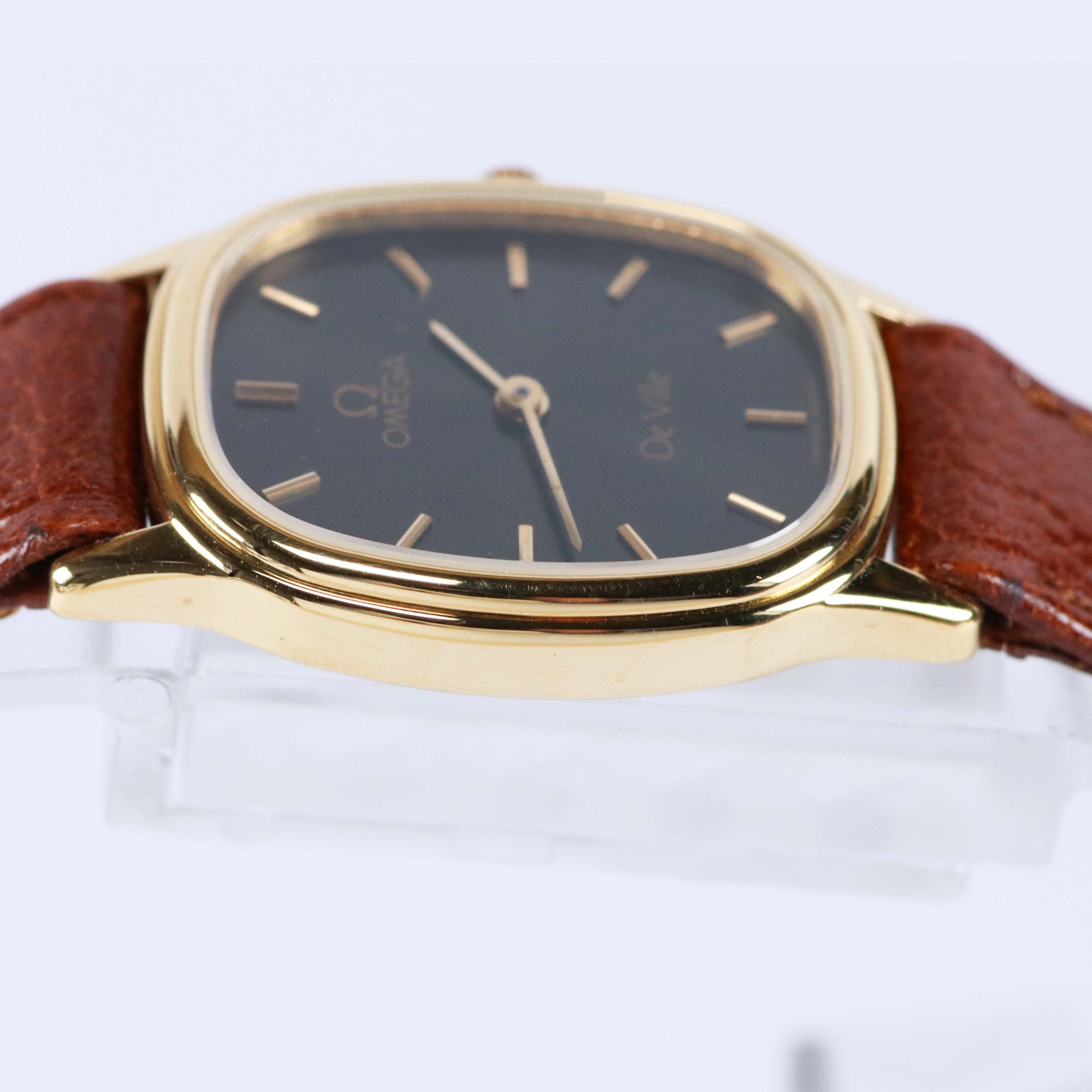 OMEGA De Ville ヴィンテージ レディース腕時計 ゴールドケース クォーツ