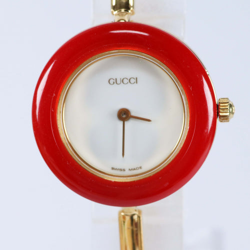 GUCCI チェンジベゼル レディース腕時計 ヴィンテージ 12色ベゼル付き クォーツ