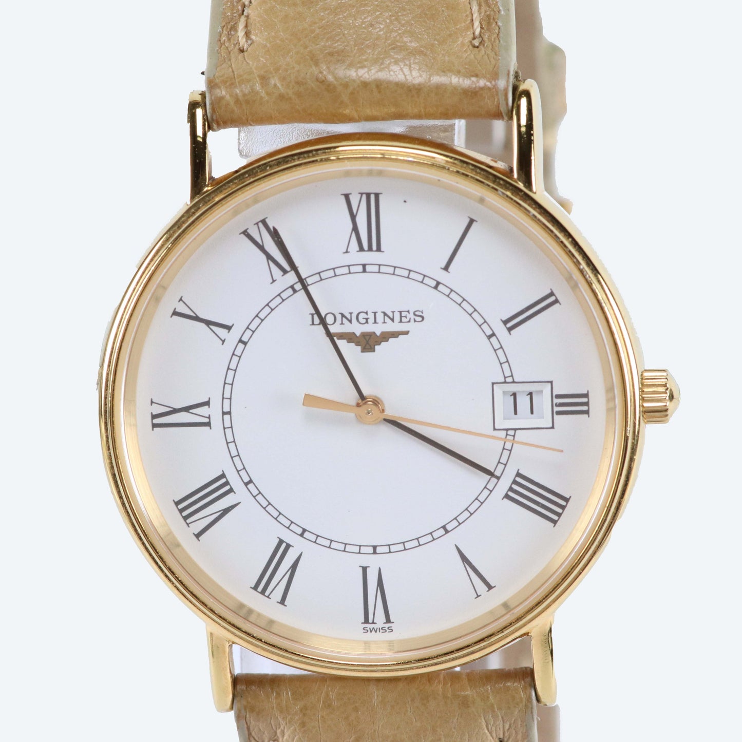 Longines La Grande Classique L4.720.2 Men’s 34mm Gold Plated Roman Dial Quartz Watch – Swiss Vintage