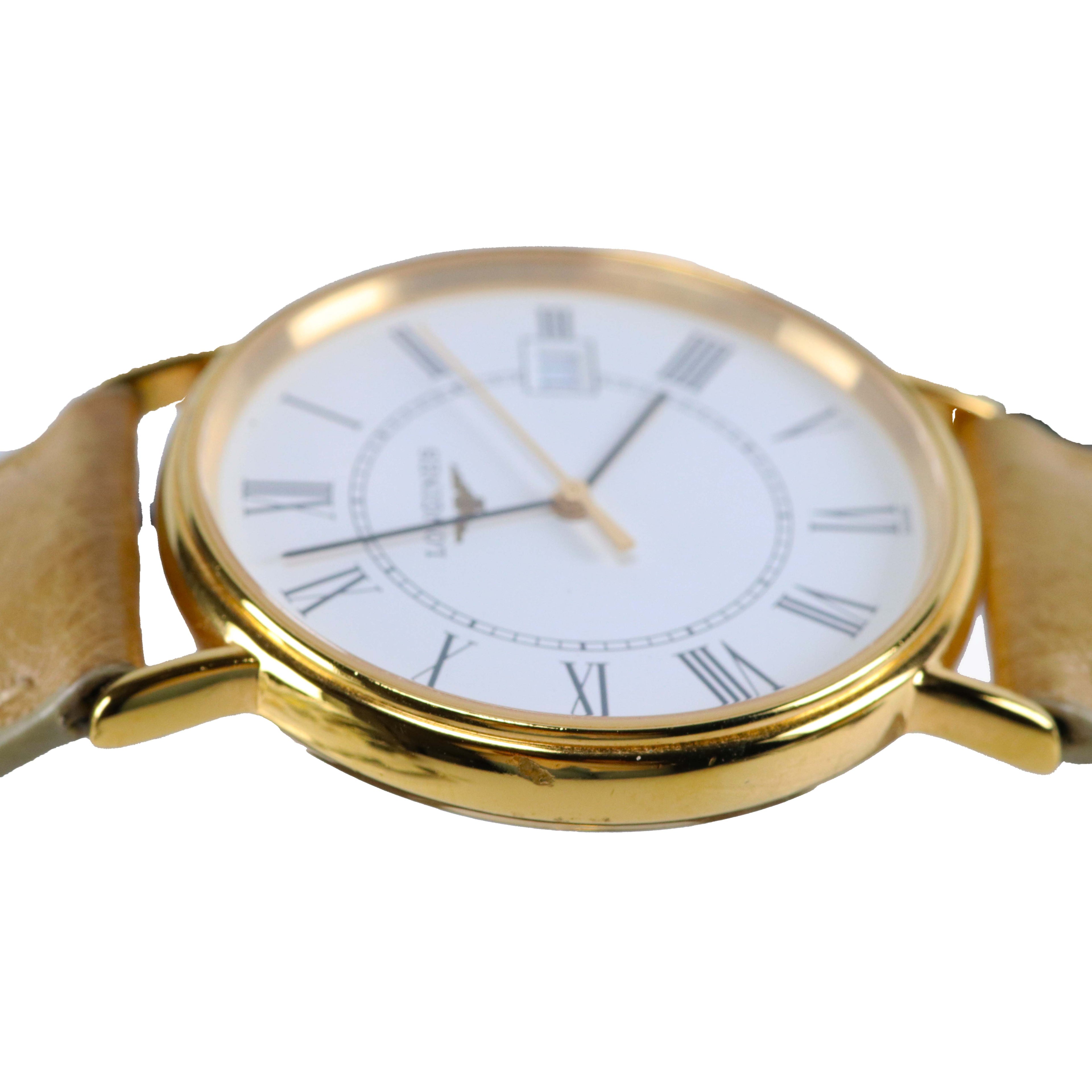 Longines La Grande Classique L4.720.2 Men’s 34mm Gold Plated Roman Dial Quartz Watch – Swiss Vintage