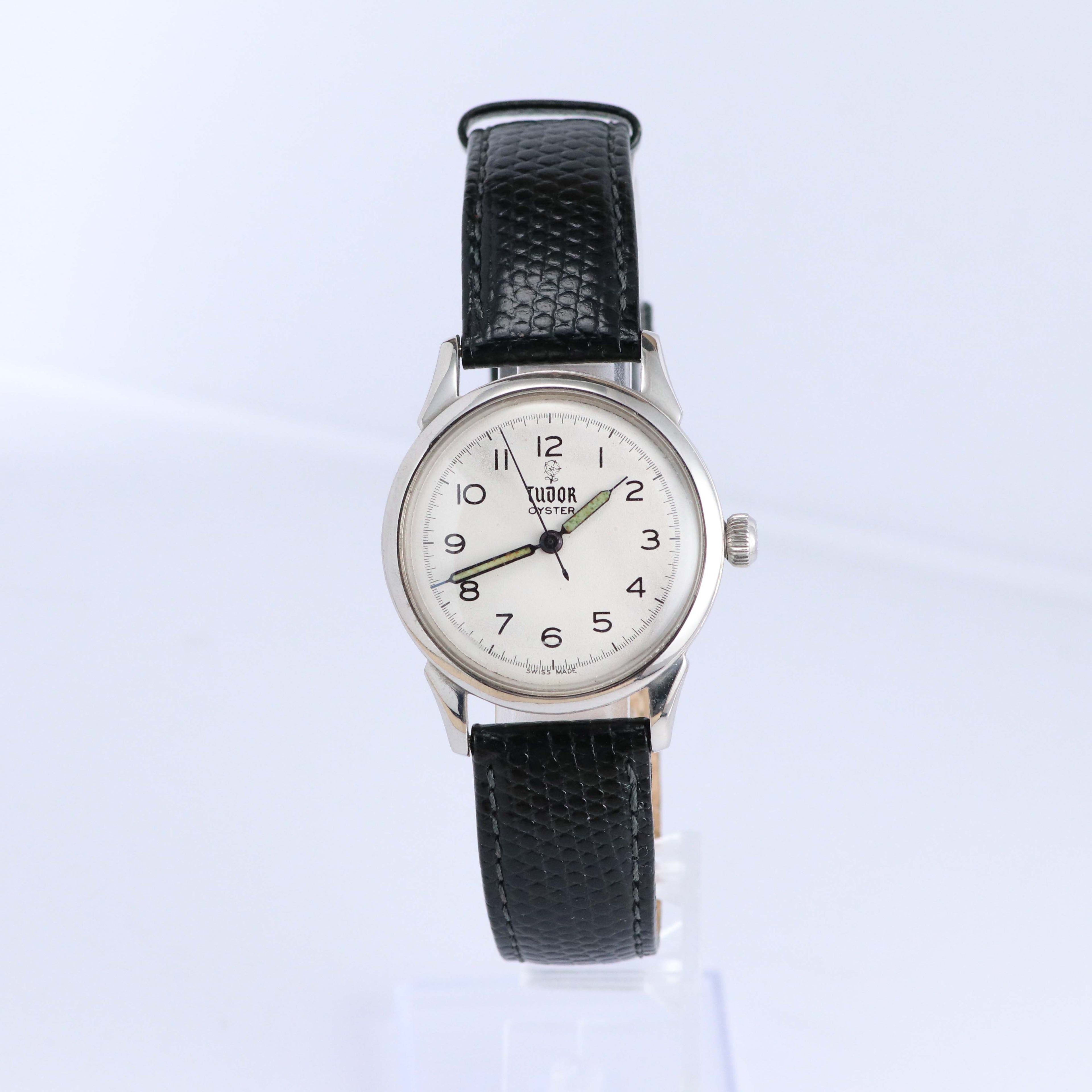 TUDOR OYSTER ヴィンテージ 手巻き ホワイトダイヤル 約33mm アラビアインデックス スモールサイズ