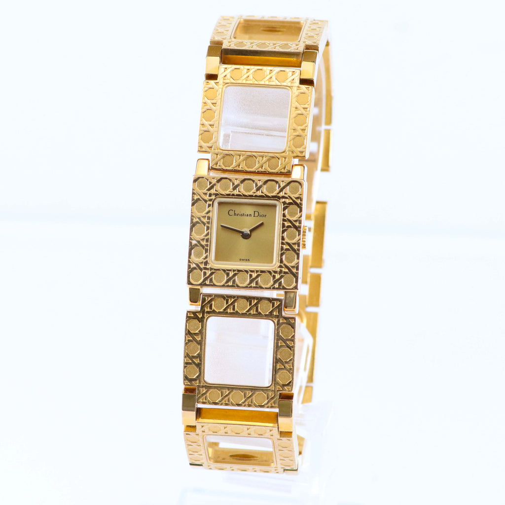 Christian Dior ヴィンテージ ゴールド スクエアウォッチ D60-159 レディース スイス製 19mm