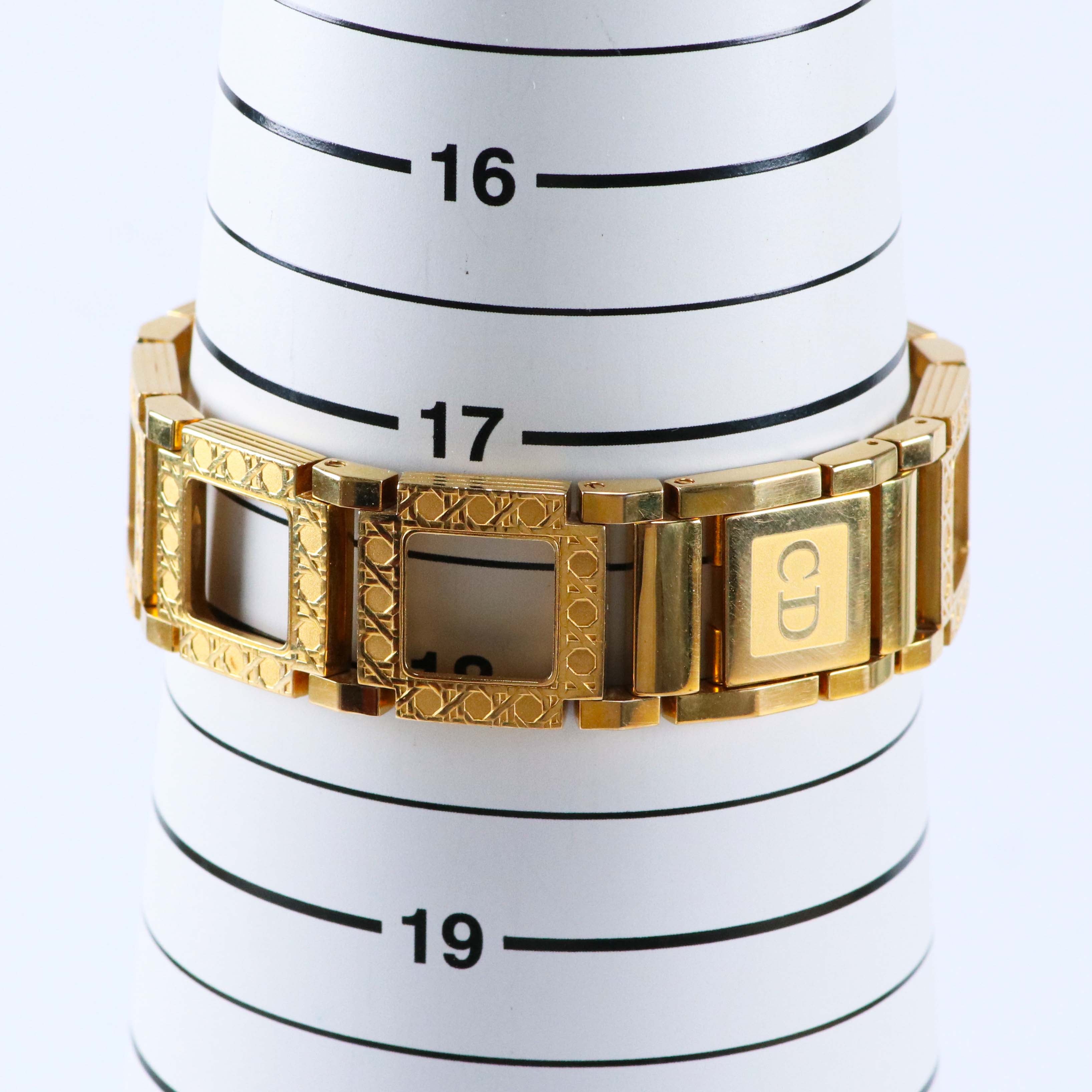 Christian Dior ヴィンテージ ゴールド スクエアウォッチ D60-159 レディース スイス製 19mm